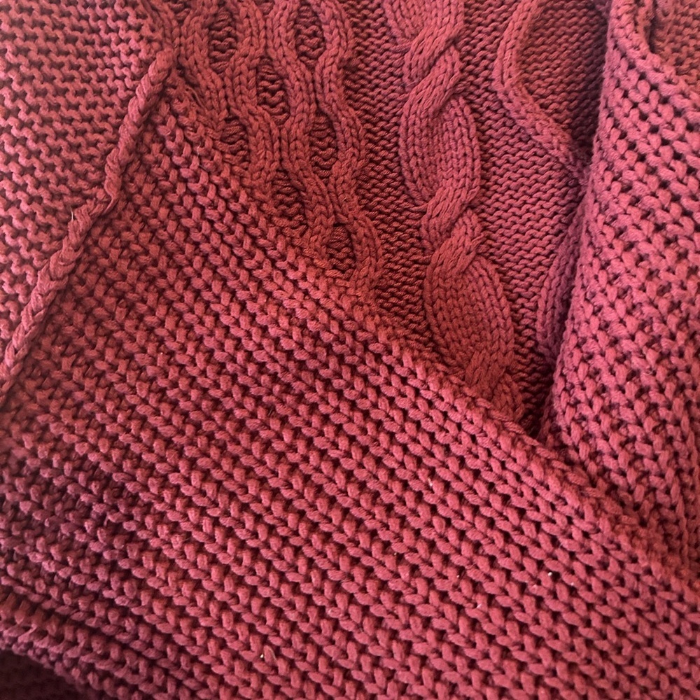 Free People Frankie Cable Knit Crew Swea